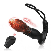 Iphisi - Anillo doble de bloqueo de esperma, masajeador de próstata, control remoto por aplicación, tapón anal telescópico, vibrador, juguete sexual